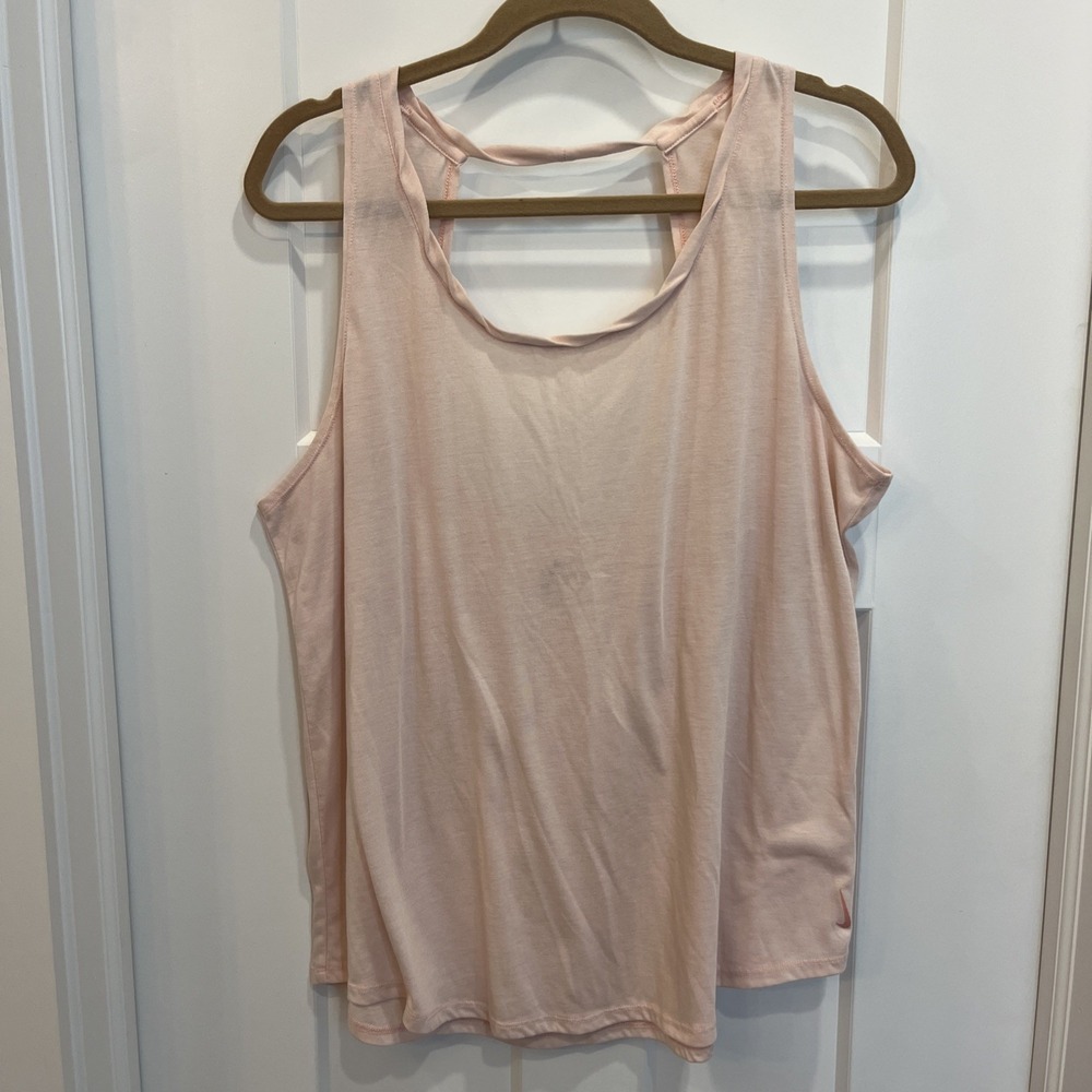 Nike‎ Women's Training Yoga Tank Top Light Pink Size XL Sleeveless